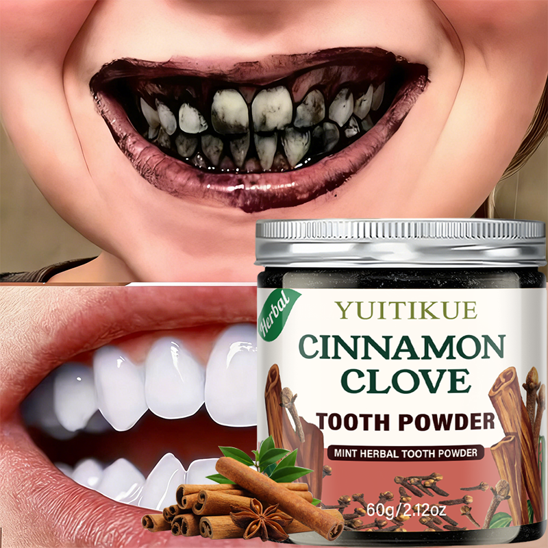Teeth Whitening Thailand - YUITIKUE Cinnamon Clove Tooth Powder, 60g