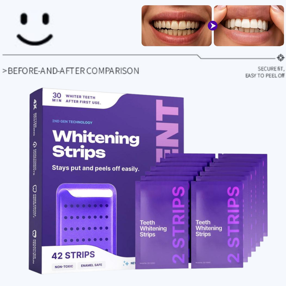 42 Strips Purple Teeth Whiteni - Teeth Whitening After Care 리뷰 및 가격