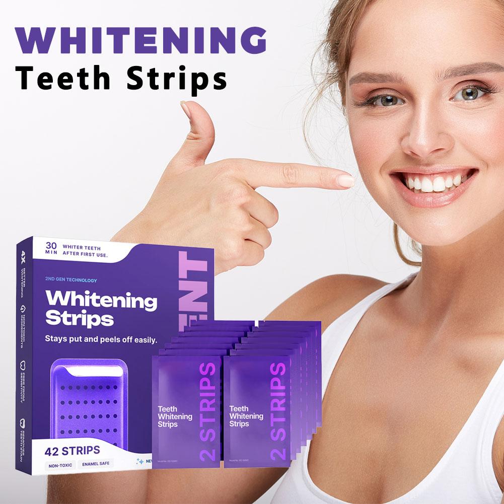 42 Strips Purple Teeth Whiteni - Teeth Whitening After Care 리뷰 및 가격